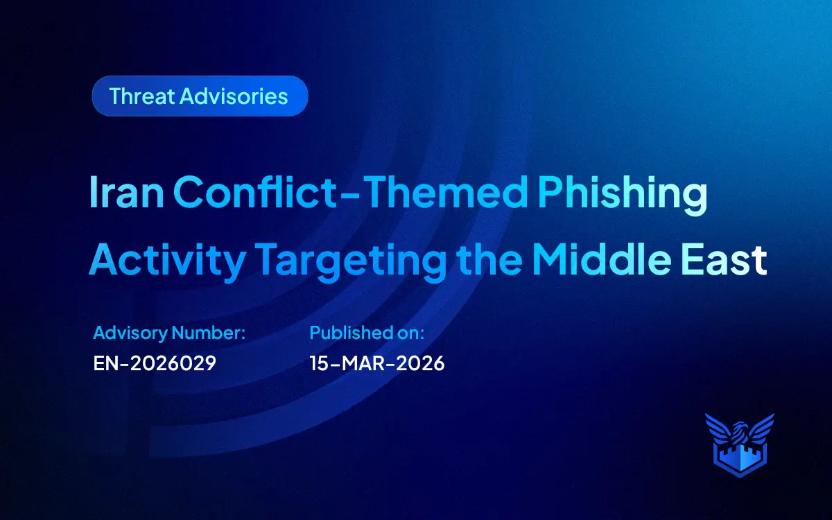 Iran conflict phishing advisory targeting Middle East with EN-2026029 and March 2026 date